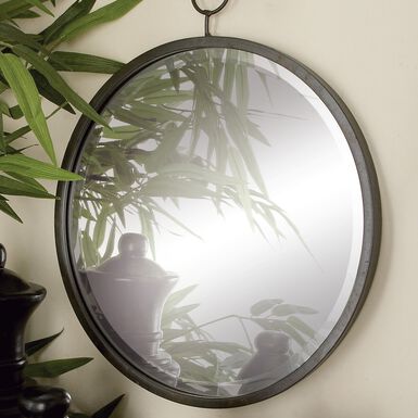 Round Metal Wall Mirrors With Jute Hangers 3 Piece Round Metal Wall Mirrors With Jute Hangers 3 Piece