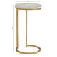 Baylor Marble Top and Gold Metal C Shaped Side Table image number 3