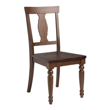 Woodbury Caramel Walnut Splat Back Farmhouse Dining Chair Set of 2 Woodbury Caramel Walnut Splat Back Farmhouse Dining Chair Set of 2