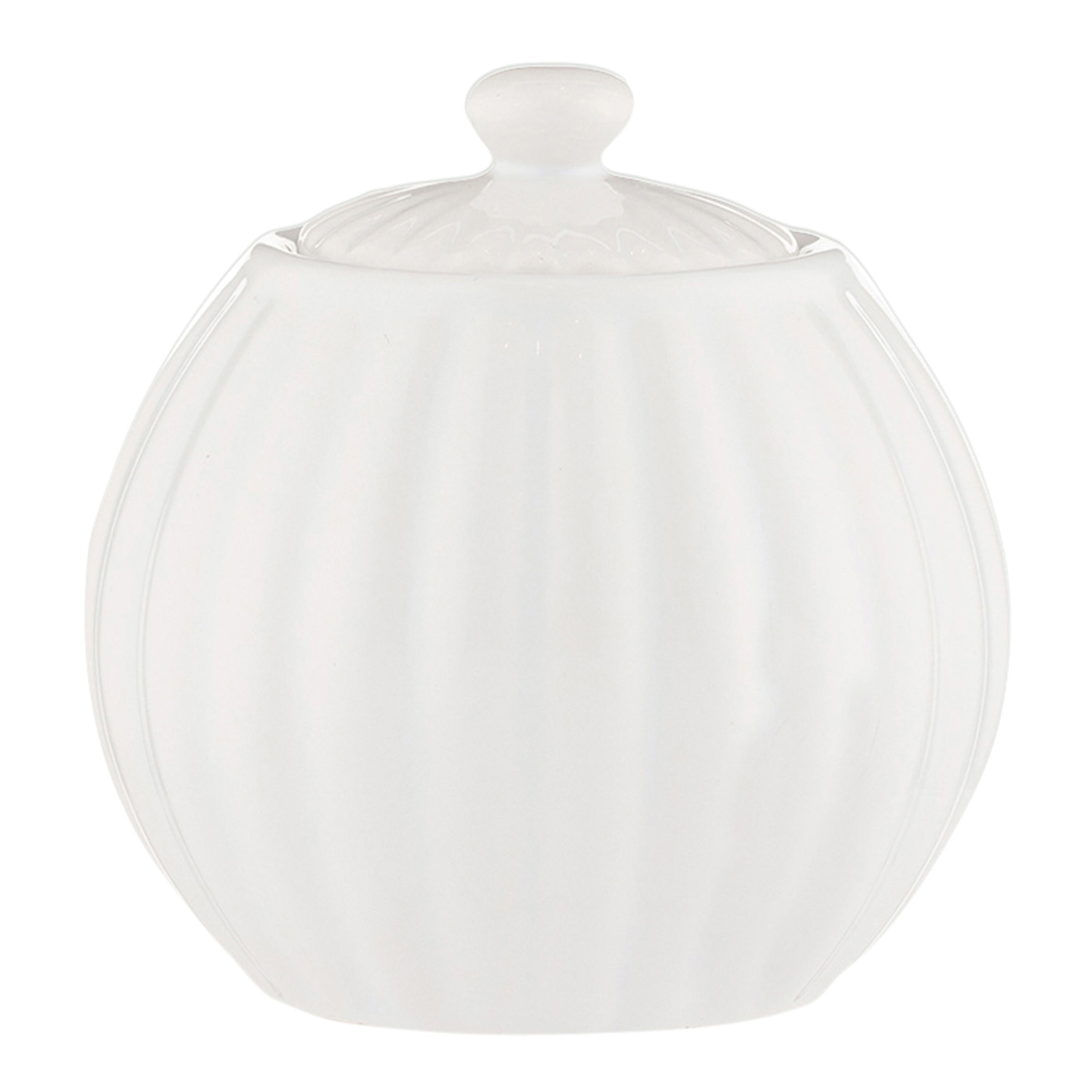Price & Kensington Luxe White Ceramic Fluted Sugar Bowl image number 0