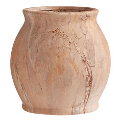 Rust Marbled Ceramic Vase