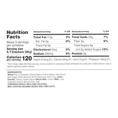 Olina's Date & Apricot Artisan Crackers Olina's Date & Apricot Artisan Crackers