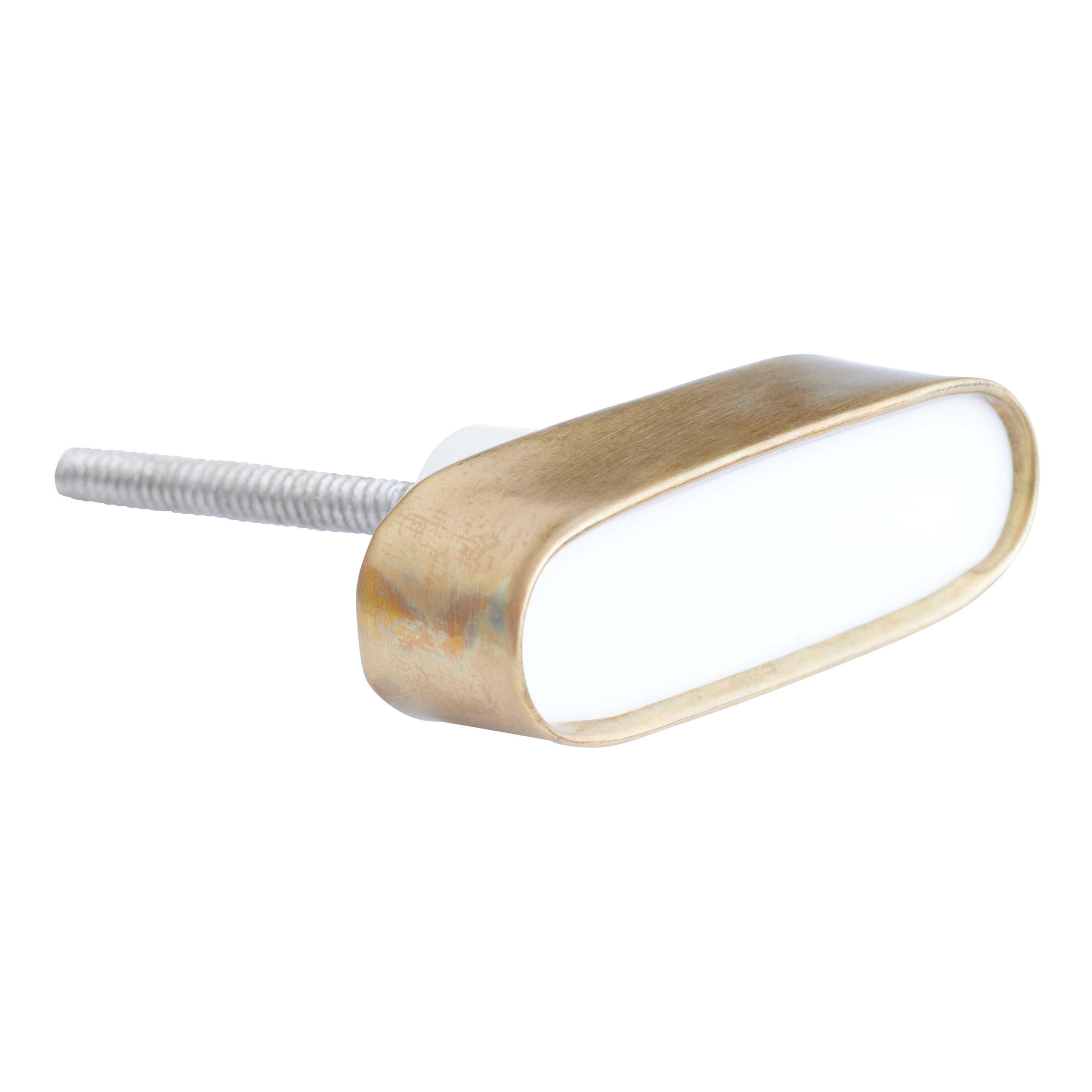 Lori Oval Gold and Acrylic Knobs 2 Pack image number 1