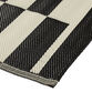 Rio Black Broken Stripe Reversible Indoor Outdoor Floor Mat image number 3