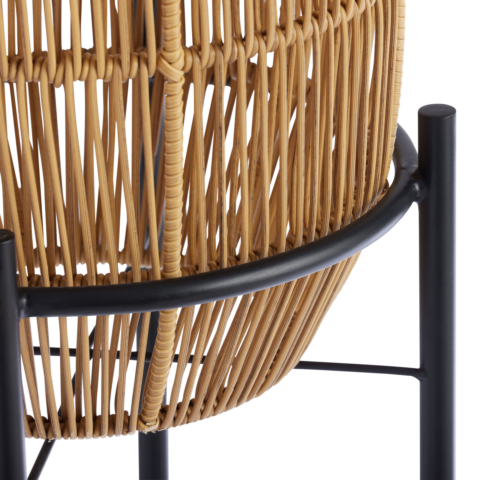 Faux Wicker Rechargeable LED Floor Lamp With Metal Stand image number 5