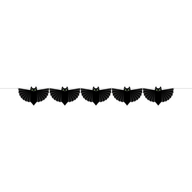 Black Bat Paper Accordion Garland Black Bat Paper Accordion Garland