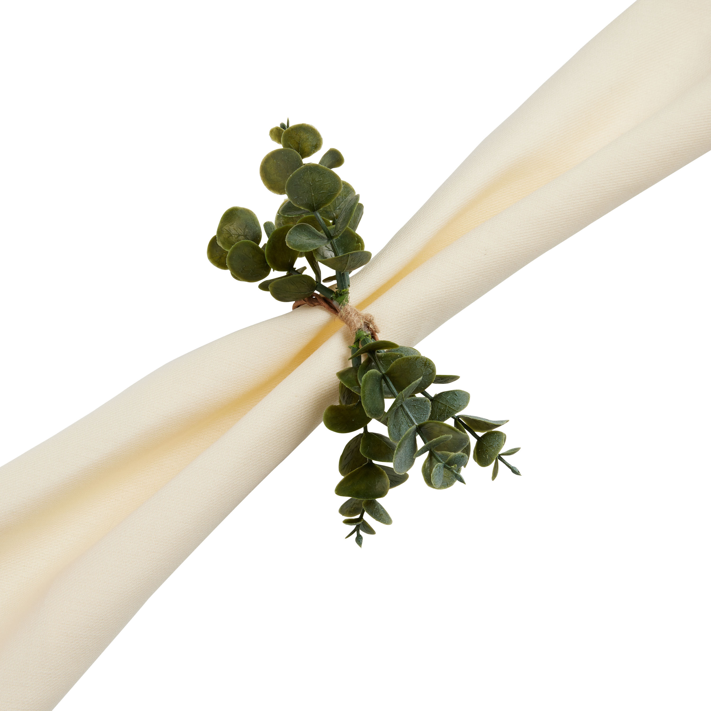 Faux Eucalyptus Napkin Ring Set of 2