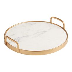 Marble And Gold Serving Tray