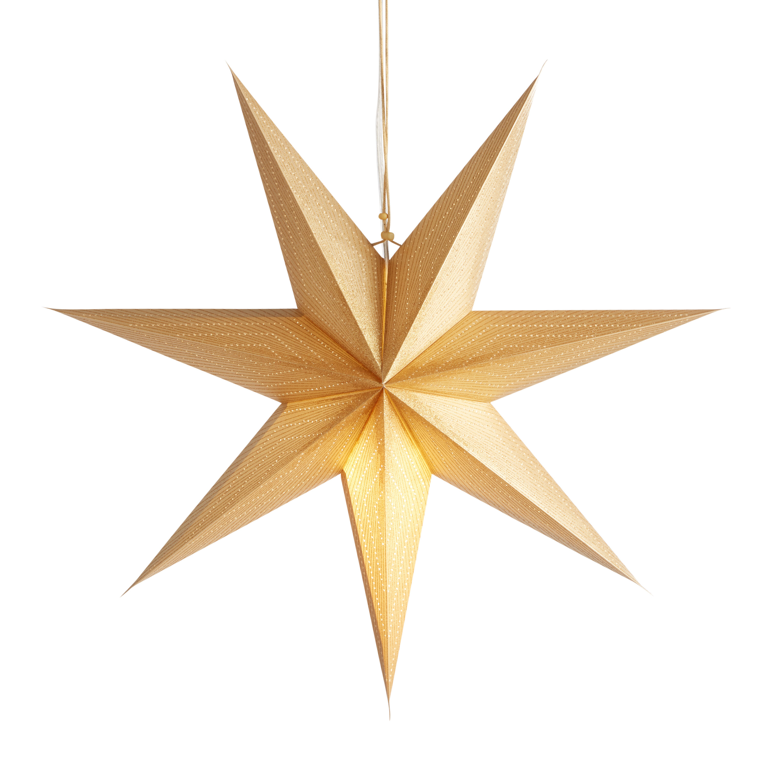 Gold Glitter Paper Star Pendant Shade image number 2