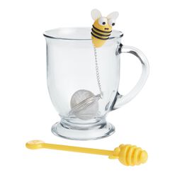 Joie Bee Mesh Ball Tea Infuser With Honey Dipper