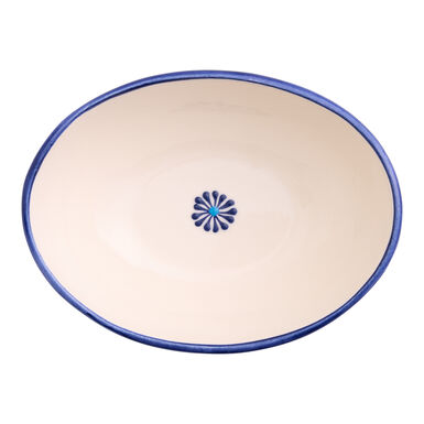 Turkish Artisan Oval Floral Hand Painted Bowl Turkish Artisan Oval Floral Hand Painted Bowl