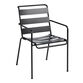 Monteria Steel Slat Outdoor Stacking Dining Armchair Set of 2 image number 0