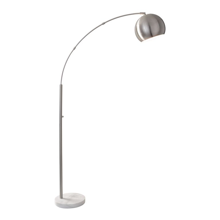 Astoria Marble And Metal Dome Arc Floor Lamp image number 1