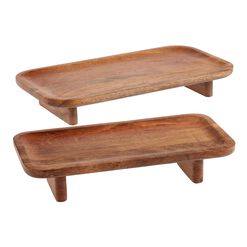 Mango Wood Footed Serving Tray