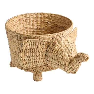 Natural Water Hyacinth Elephant Shaped Basket Natural Water Hyacinth Elephant Shaped Basket