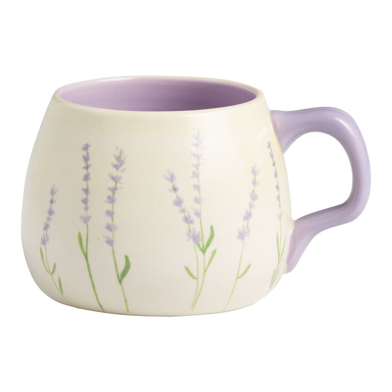Hand Painted Pastel Floral Ceramic Mug image number 1