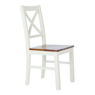 Cortland White and Natural Wood Dining Chair Set of 2 Cortland White and Natural Wood Dining Chair Set of 2