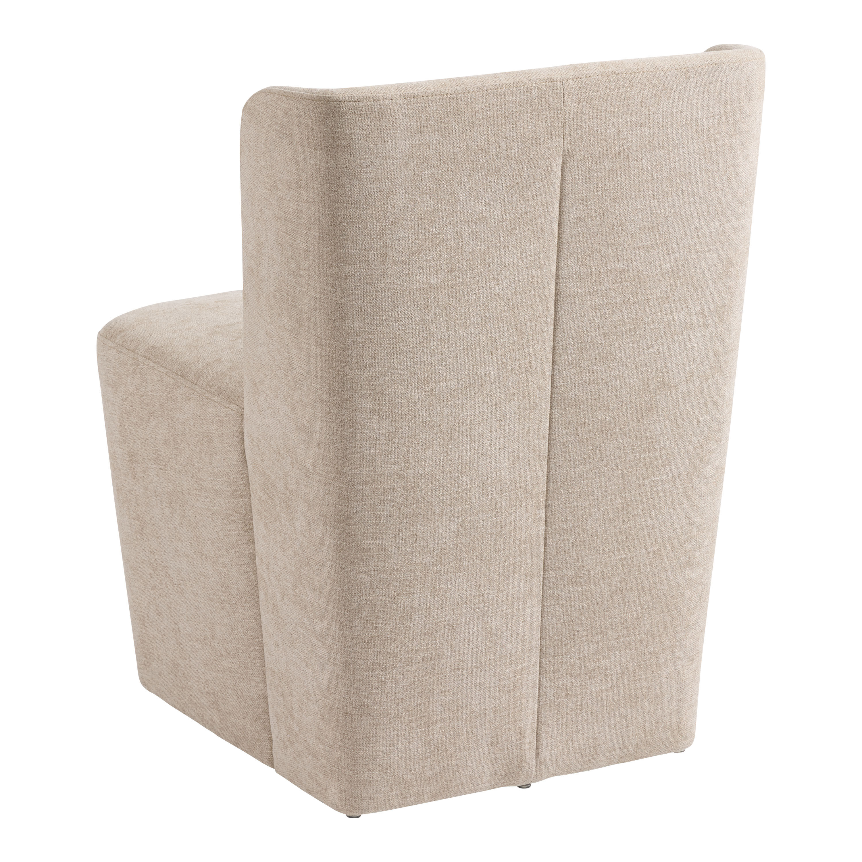 Roya Wingback Upholstered Rolling Dining Chair image number 3