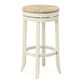 Market Round Wood and Rush Backless Swivel Barstool image number 0