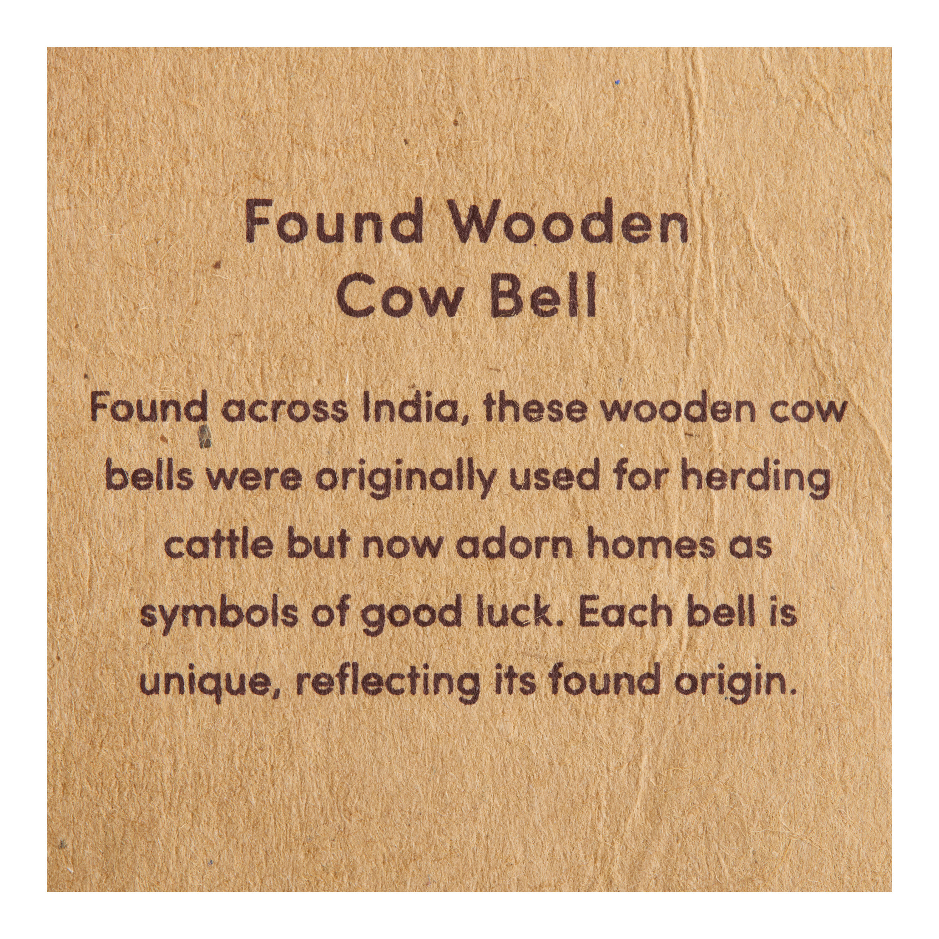 CRAFT Found Wood Cowbell Decor image number 2