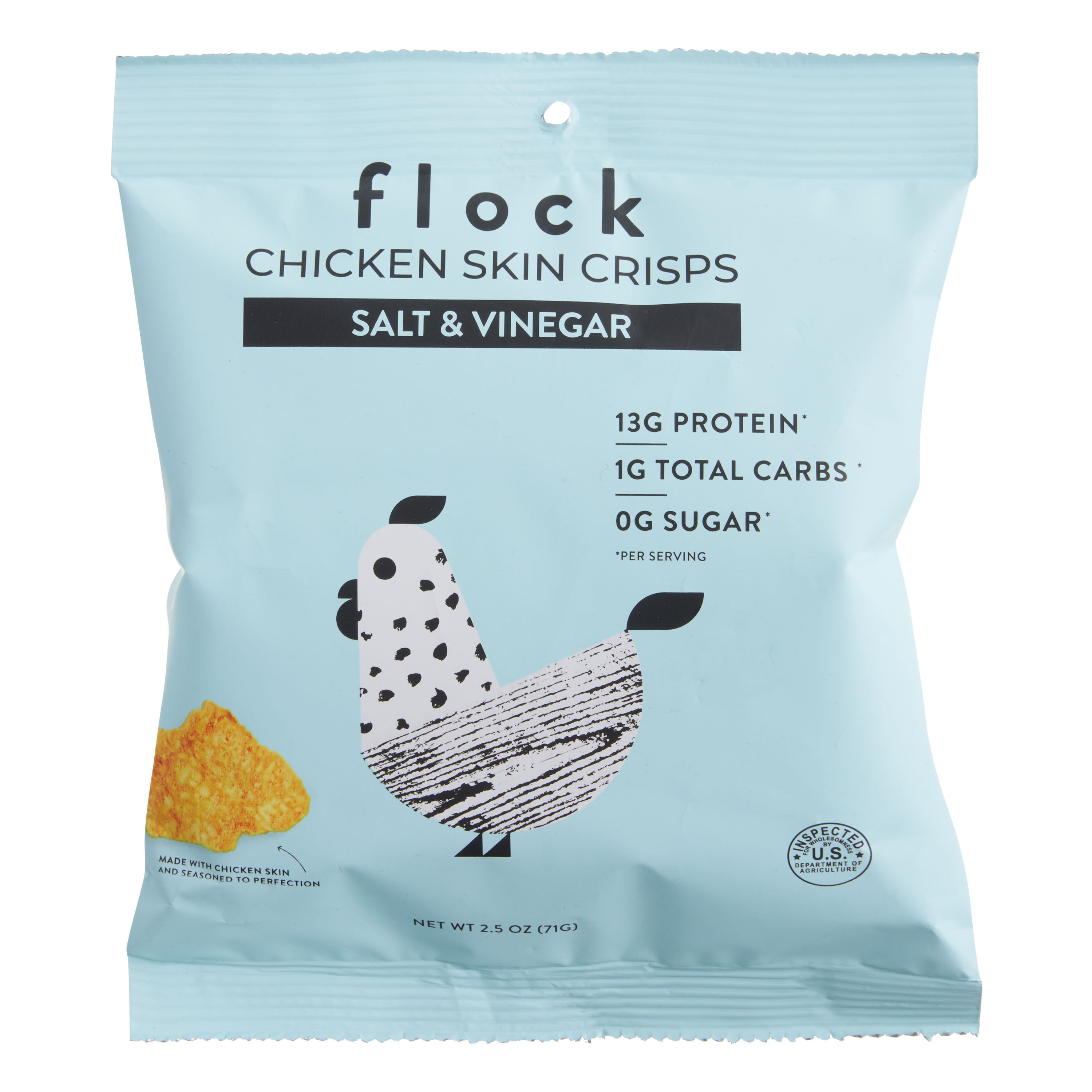 Flock Salt and Vinegar Chicken Skin Crisps image number 0