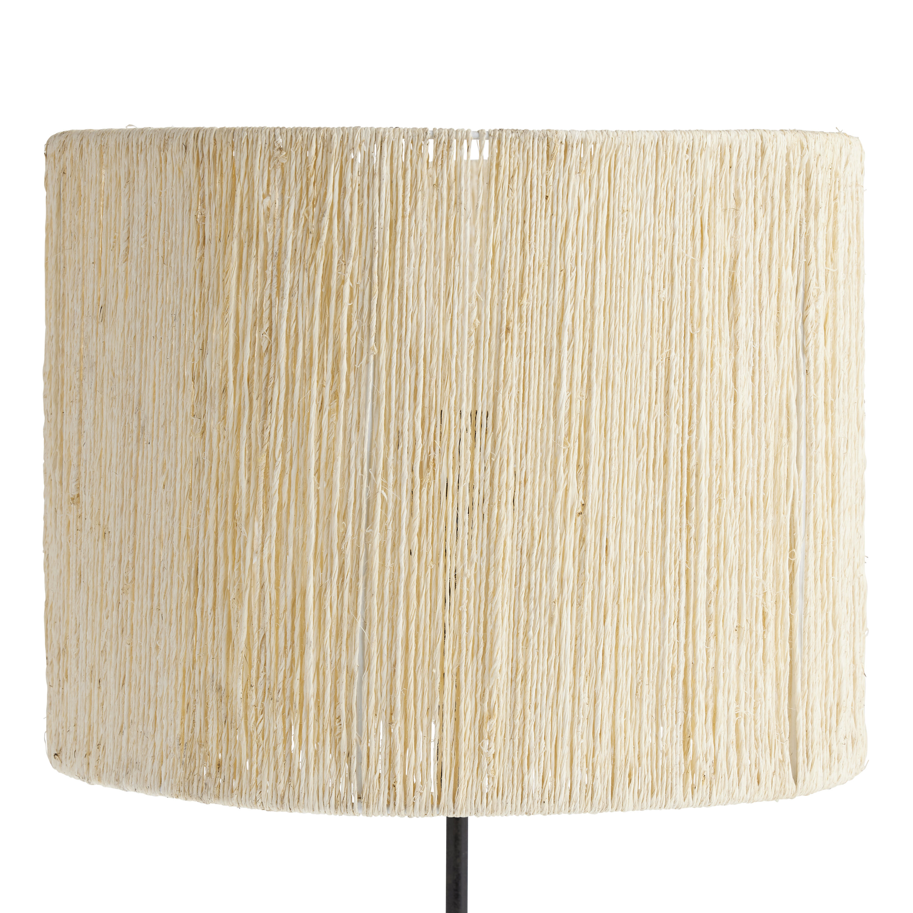 Bleached White Jute Basketweave Drum Table Lamp Shade