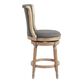 Linen Channel Back Swivel Counter Stool image number 2