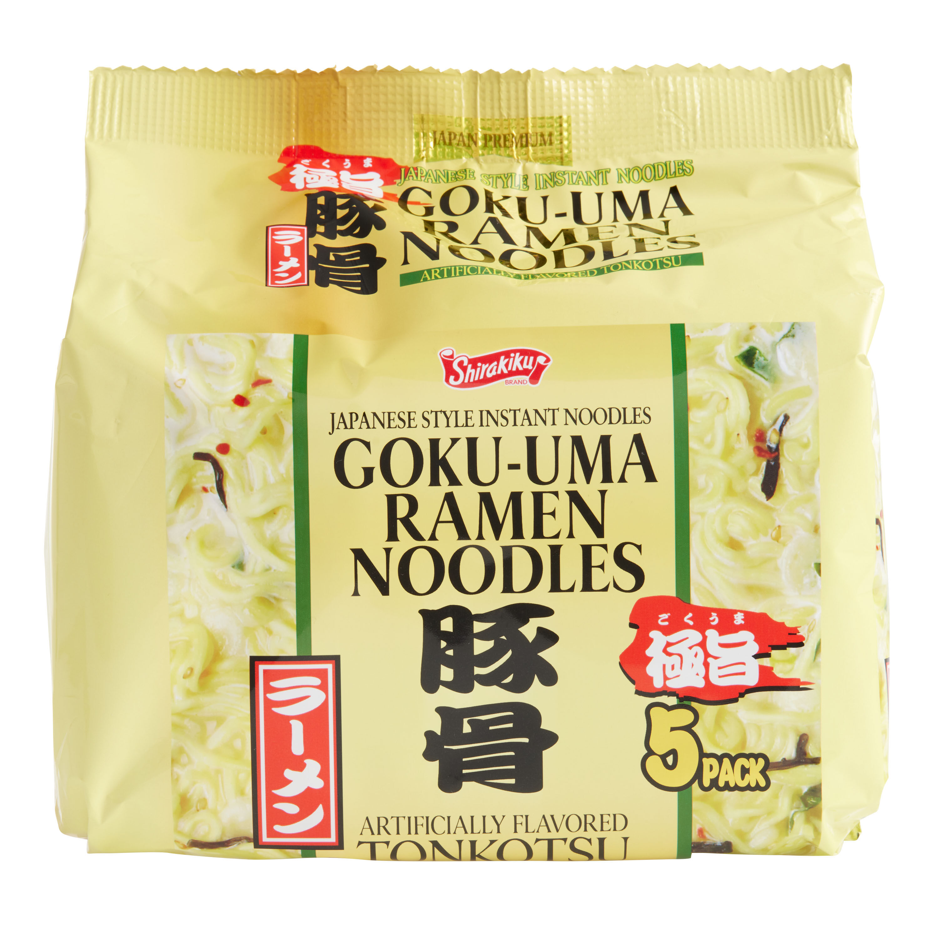 Shirakiku Goku Uma Tonkotsu Instant Ramen Noodle Soup 5 Pack