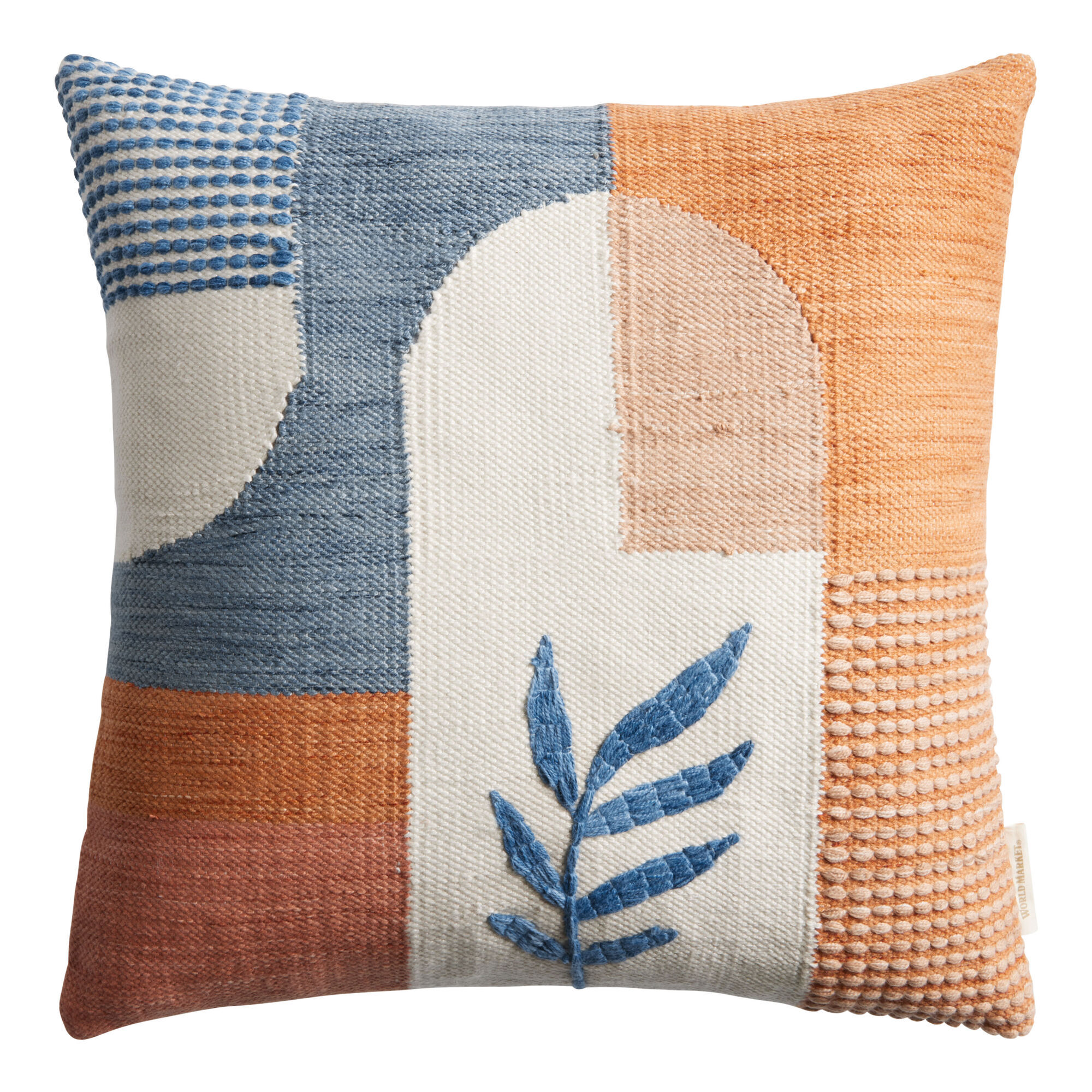 Blue and rust throw pillows shop