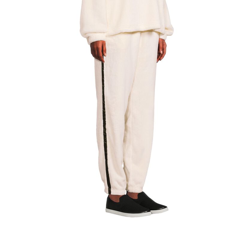 Ivory Faux Fur Lounge Pants With Pockets - World Market