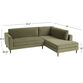 Camile Velvet Right Facing Sectional Sofa image number 5