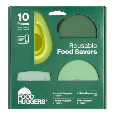 Food Huggers Avocado Green Reusable Food Savers 10 Piece Set Food Huggers Avocado Green Reusable Food Savers 10 Piece Set