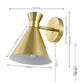 Victoire Metal Double Cone Wall Sconce image number 6