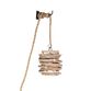 Gray Abstract Rattan Wall Sconce image number 2
