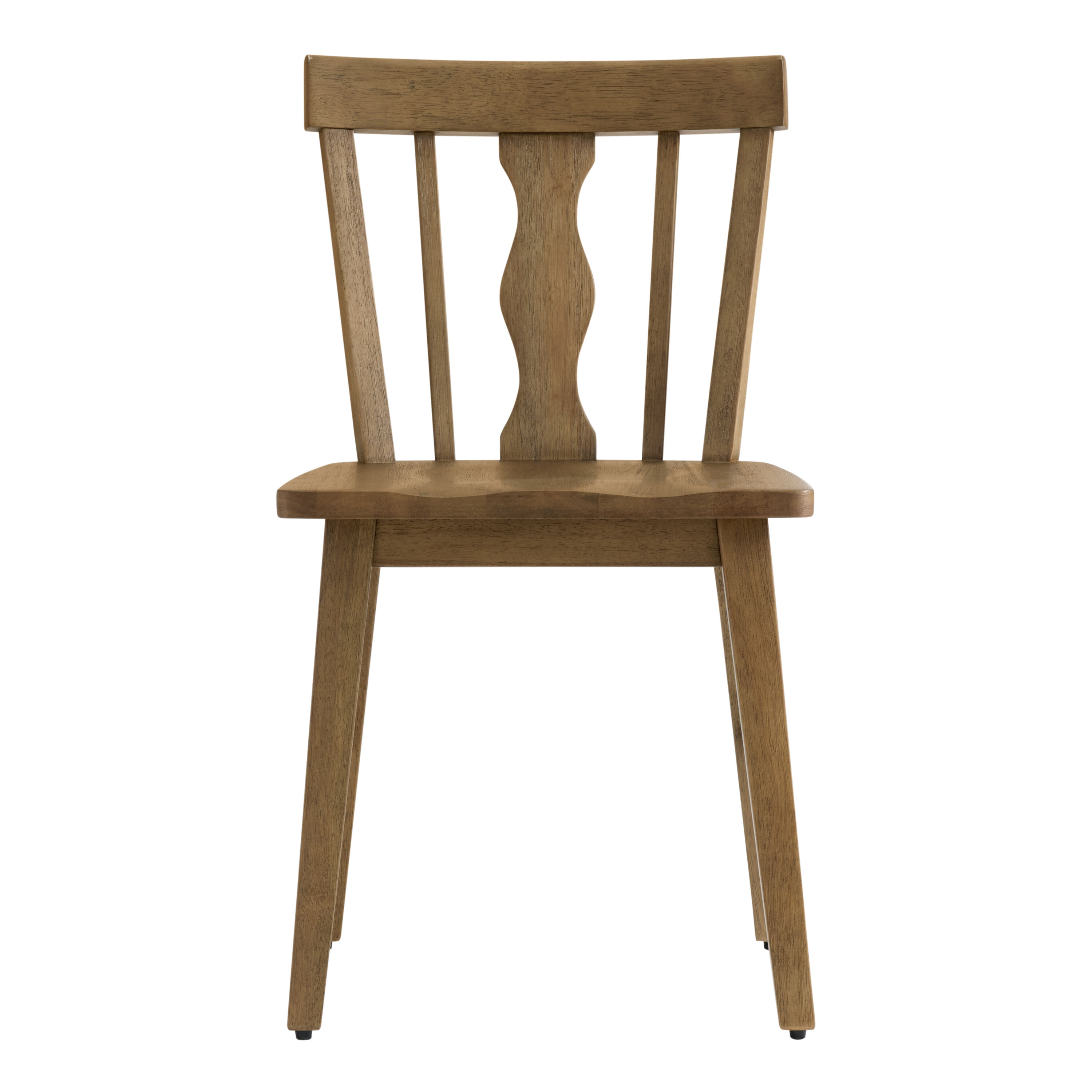 Bellamy Wood Wavy Splat Back Farmhouse Dining Chair Set of 2