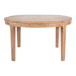 Indio Round Natural Gray Reclaimed Pine Dining Table
