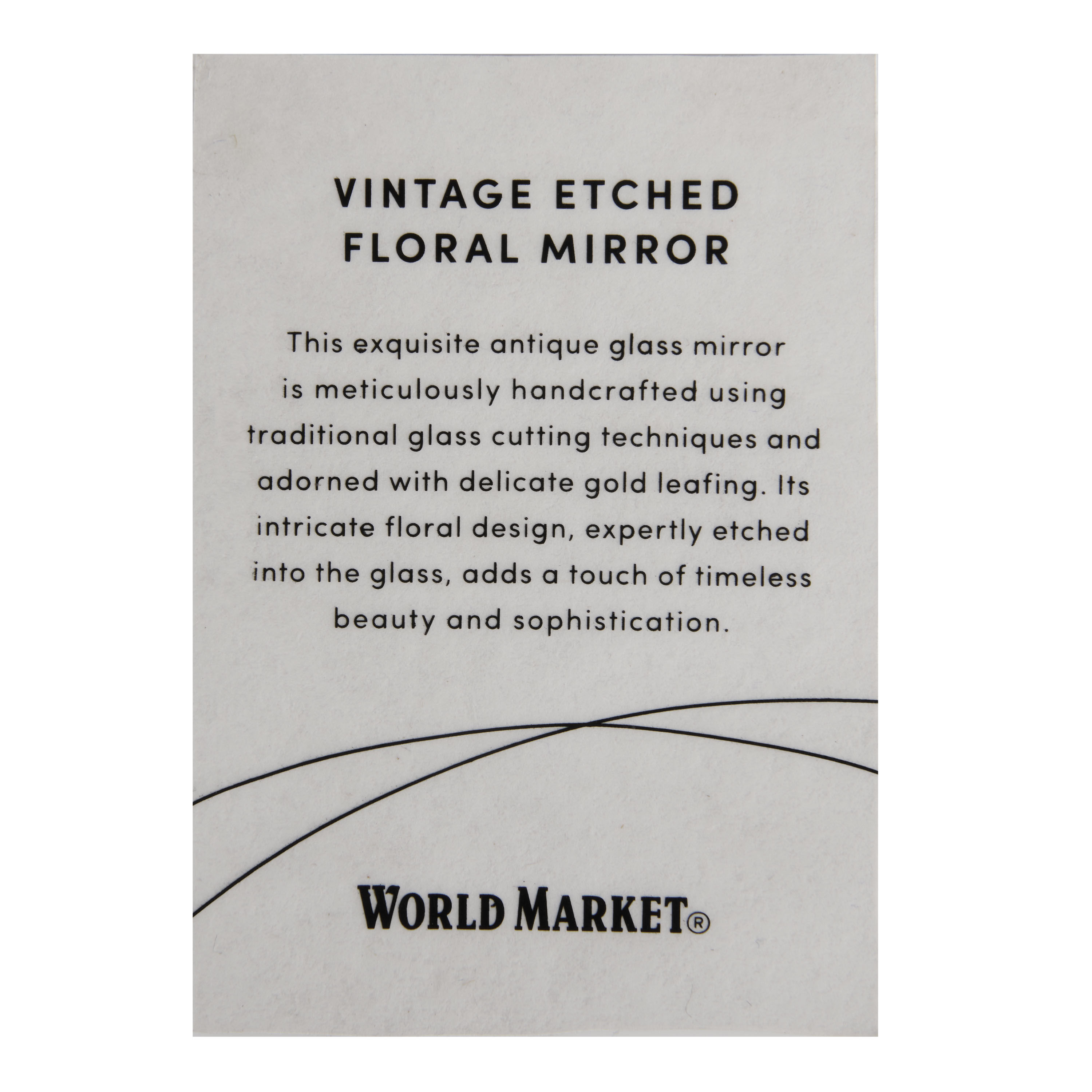 Vintage Etched Floral Wall Mirror image number 2