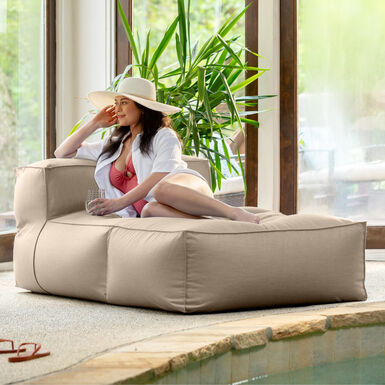 Braylon Sunbrella Modular Outdoor Bean Bag Chaise Lounge Braylon Sunbrella Modular Outdoor Bean Bag Chaise Lounge