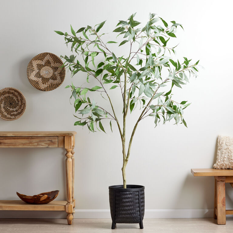 15 Artificial Seeded Eucalyptus Leaves Stems, Ivory Silk Roses Weddin