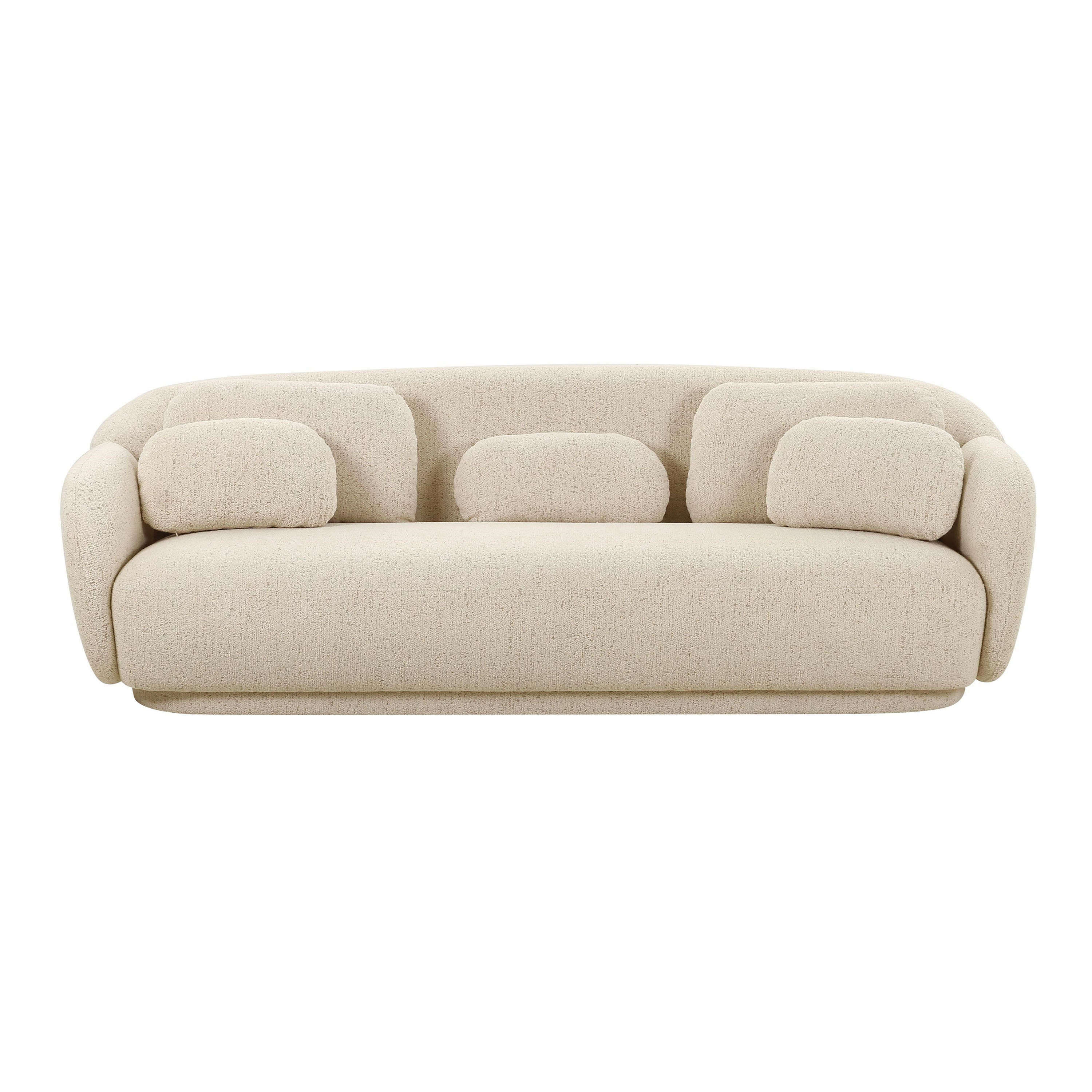 Clements Boucle Curved Mid Century Sofa image number 2