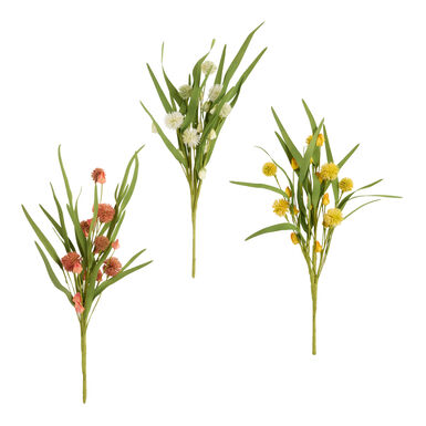 Faux Ball and Bud Mixed Botanical Bunches Set of 3 Faux Ball and Bud Mixed Botanical Bunches Set of 3