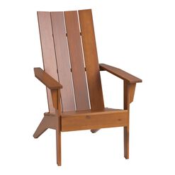 Modern Slatted Wood Adirondack Chair