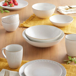 Avery White Textured Salad Plate Set Of 4
