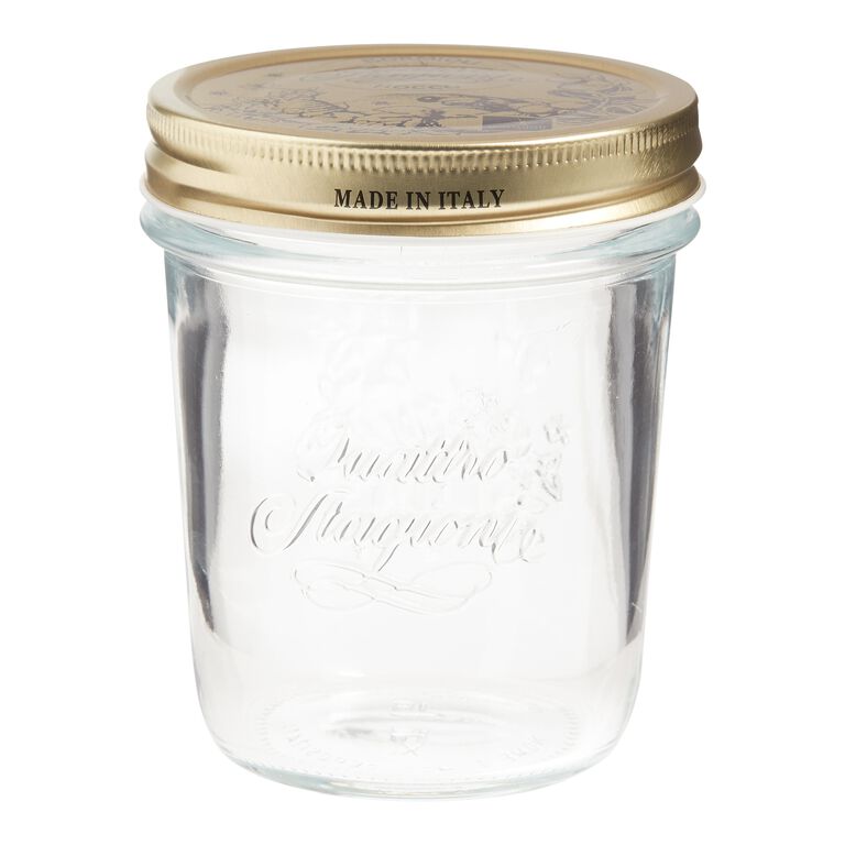 Decorative Glass Mason Jar with Metal Lid Large Mason Jars Wide