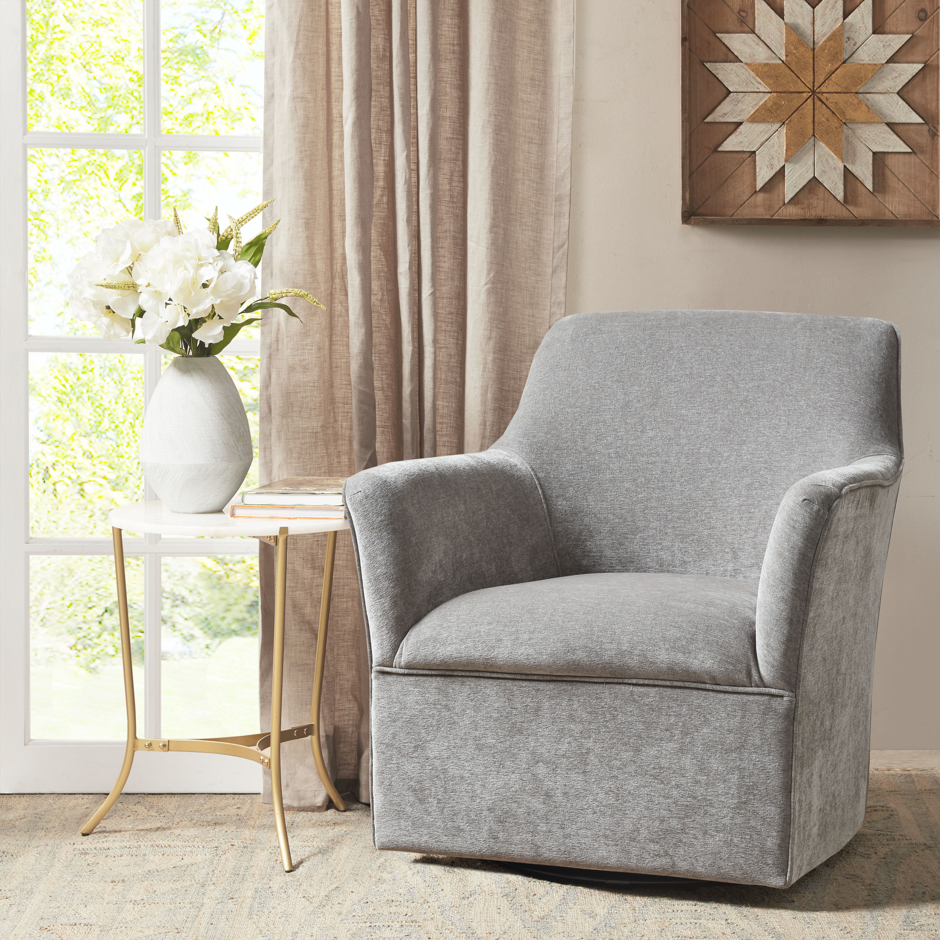 Brian Upholstered Swivel Glider Chair