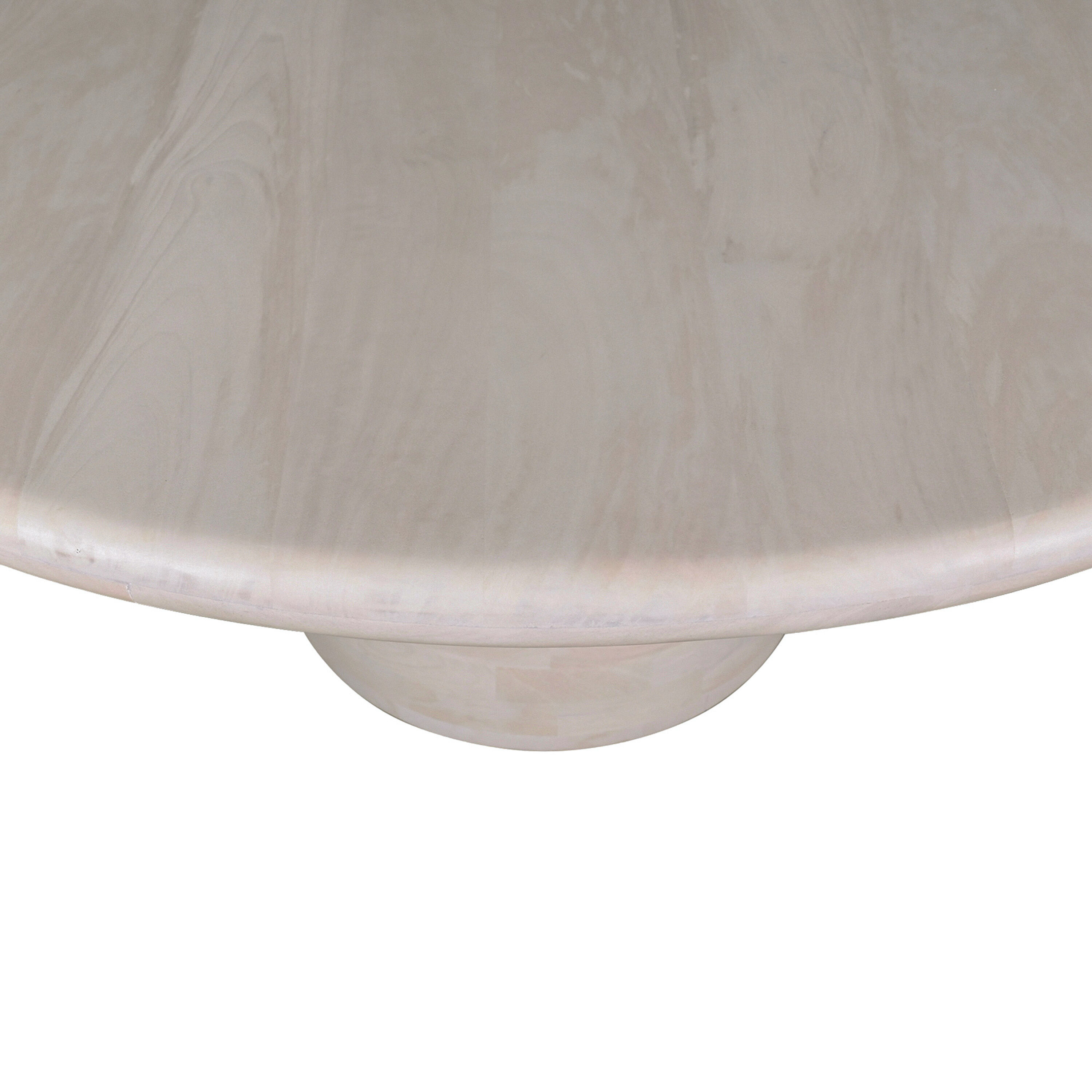 Minden Round Whitewash Wood Pedestal Dining Table image number 3