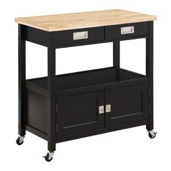 Wood Granby Rolling Kitchen Cart