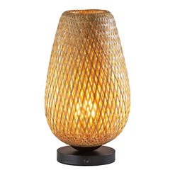 Castine Black Metal And Bamboo Accent Lamp