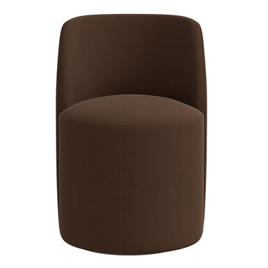 Clio Linen Curved Back Upholstered Swivel Dining Chair Clio Linen Curved Back Upholstered Swivel Dining Chair