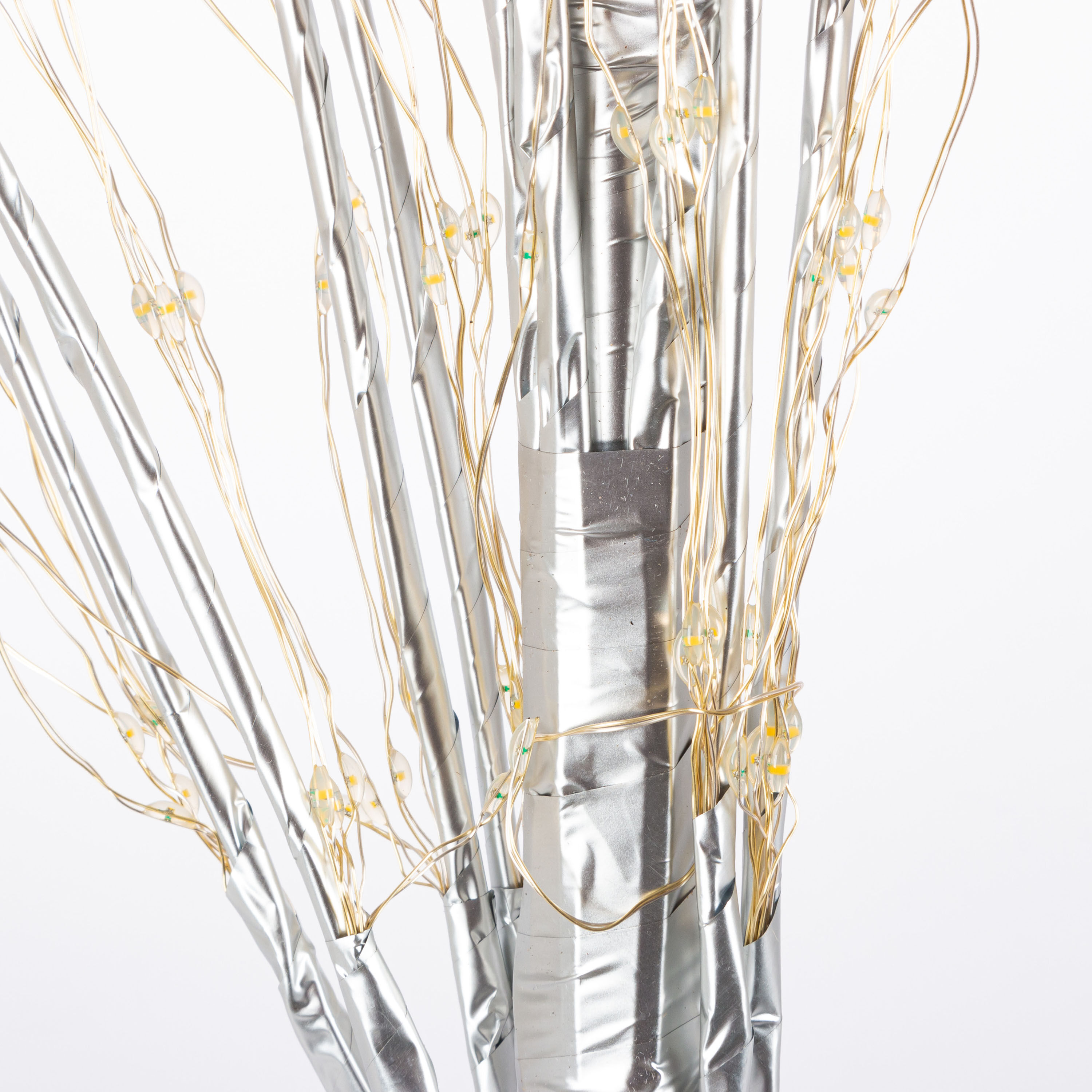 5 Foot Silver Pre Lit Micro LED Electric Artificial Tree image number 4